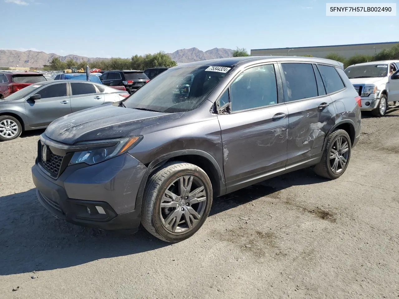 2020 Honda Passport Exl VIN: 5FNYF7H57LB002490 Lot: 75344324