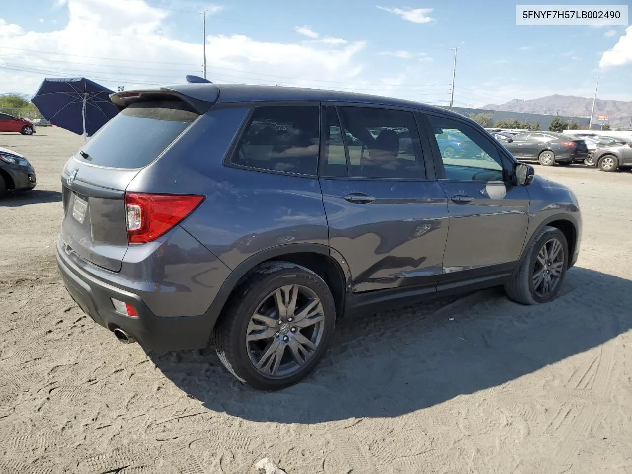 2020 Honda Passport Exl VIN: 5FNYF7H57LB002490 Lot: 75344324