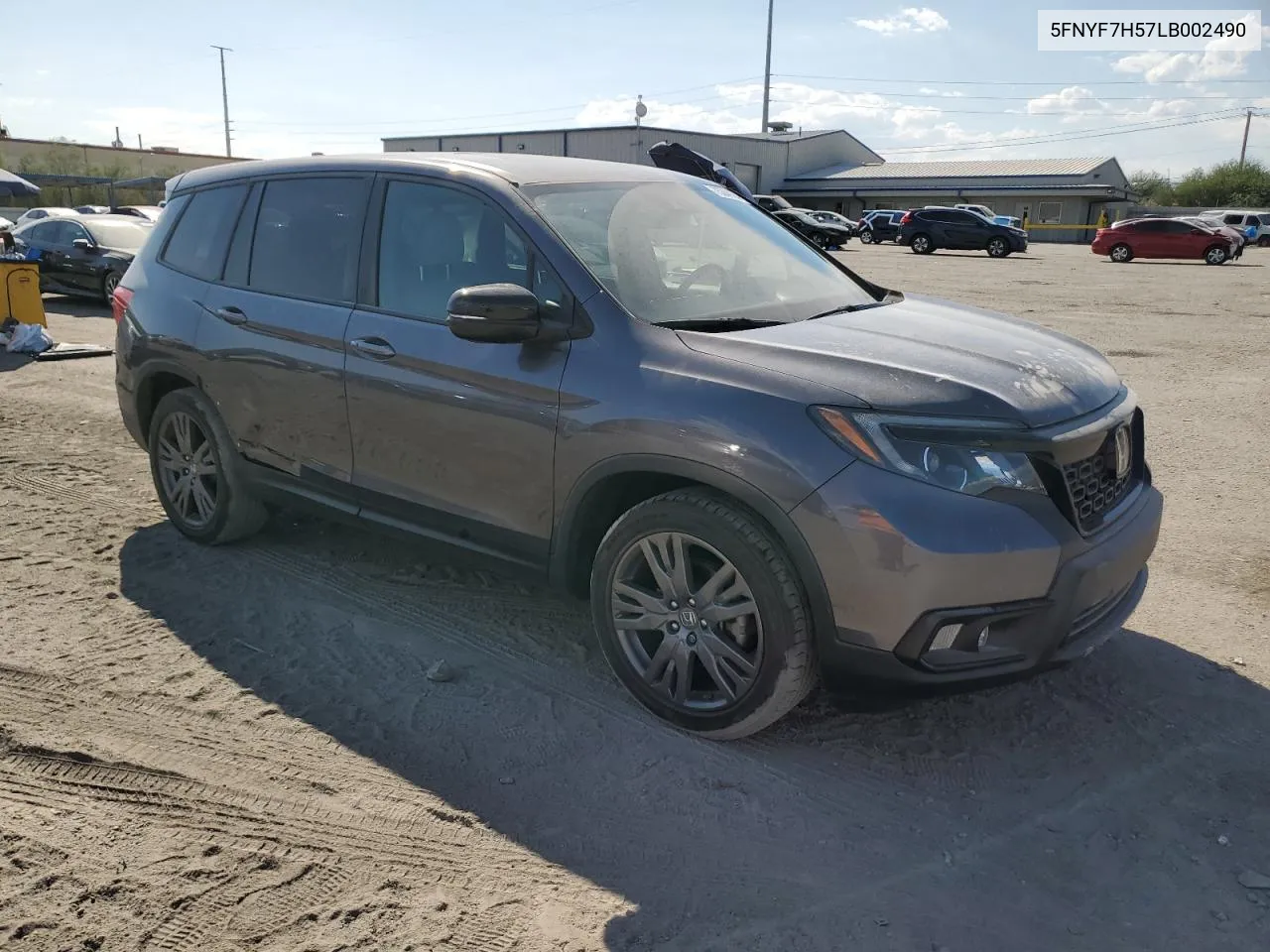 2020 Honda Passport Exl VIN: 5FNYF7H57LB002490 Lot: 75344324