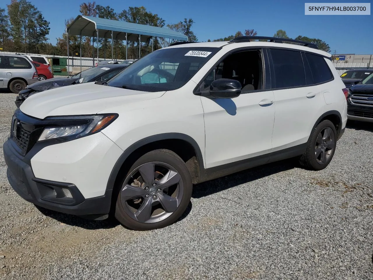 2020 Honda Passport Touring VIN: 5FNYF7H94LB003700 Lot: 75535544