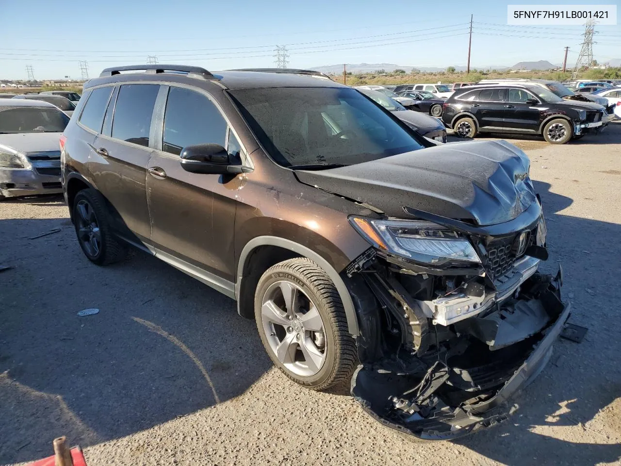 2020 Honda Passport Touring VIN: 5FNYF7H91LB001421 Lot: 76954744