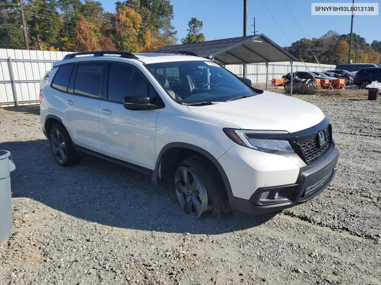 2020 Honda Passport Touring VIN: 5FNYF8H93LB013138 Lot: 78152604