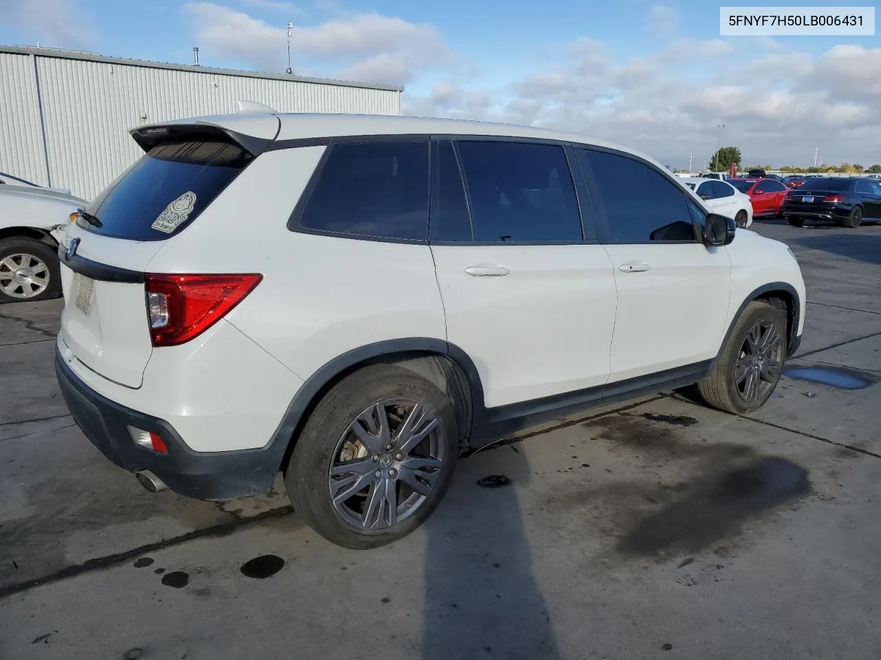 2020 Honda Passport Exl VIN: 5FNYF7H50LB006431 Lot: 78751444