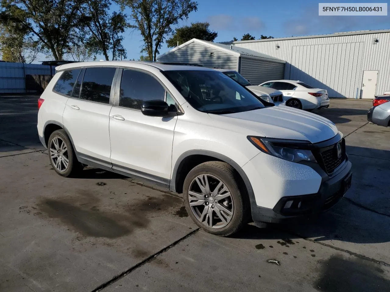 2020 Honda Passport Exl VIN: 5FNYF7H50LB006431 Lot: 78751444