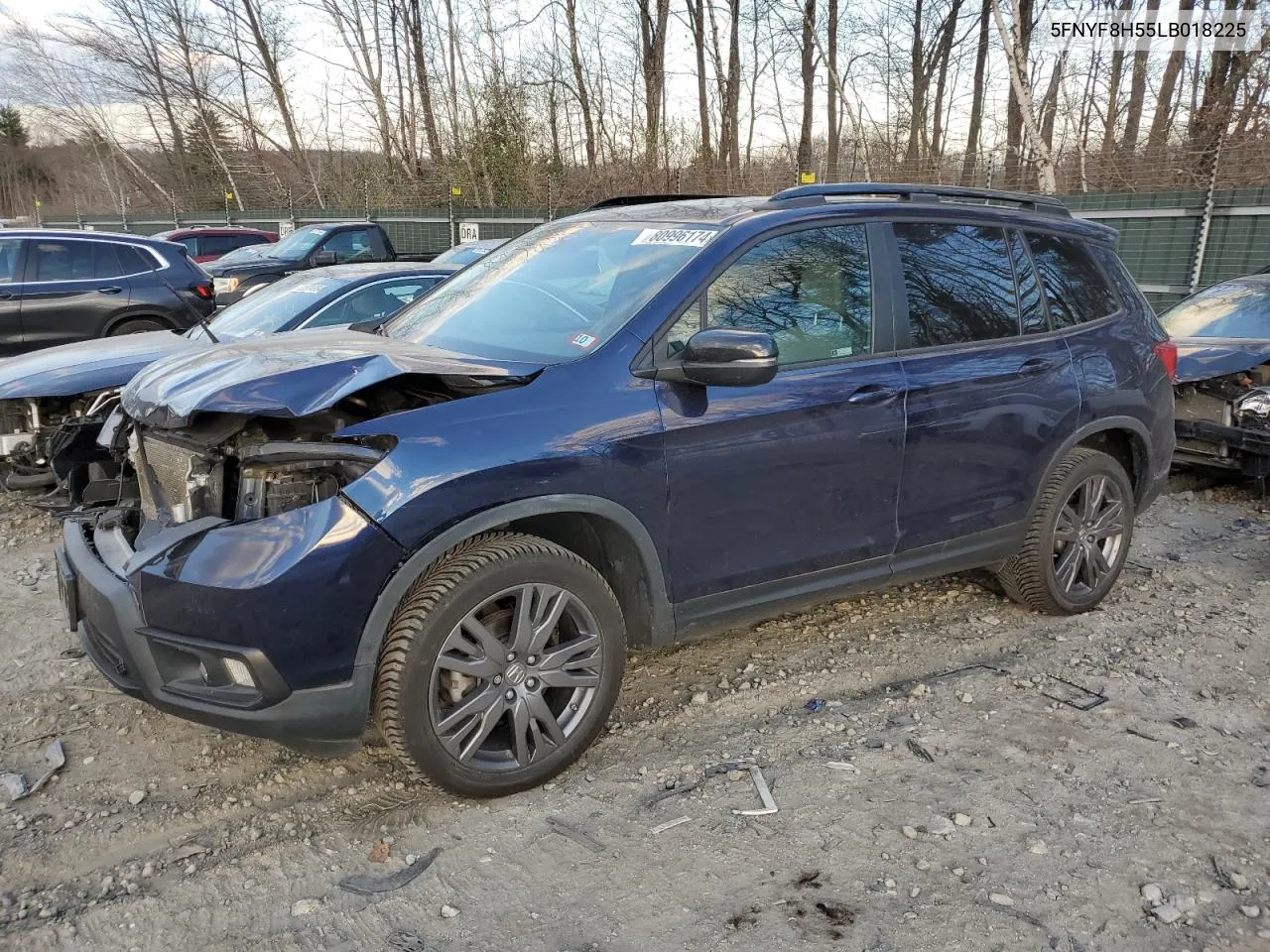 2020 Honda Passport Exl VIN: 5FNYF8H55LB018225 Lot: 80996174