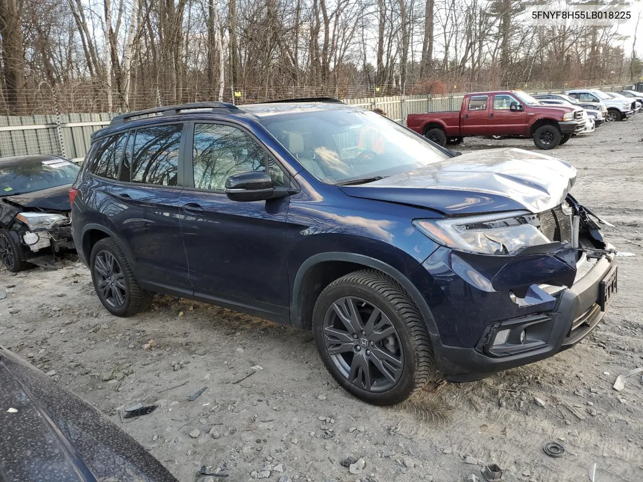 2020 Honda Passport Exl VIN: 5FNYF8H55LB018225 Lot: 80996174