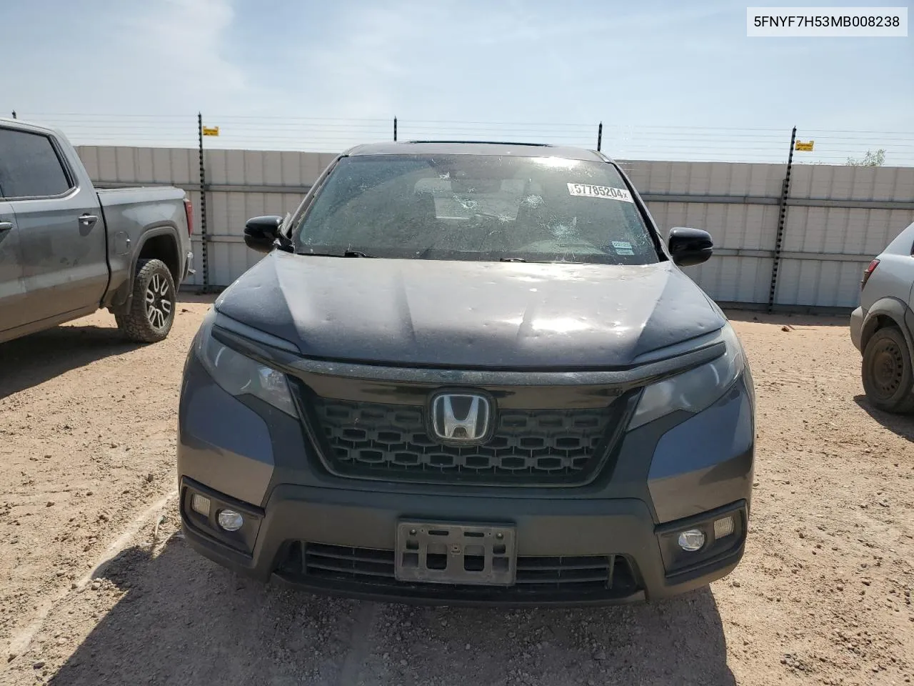 2021 Honda Passport Exl VIN: 5FNYF7H53MB008238 Lot: 57785204