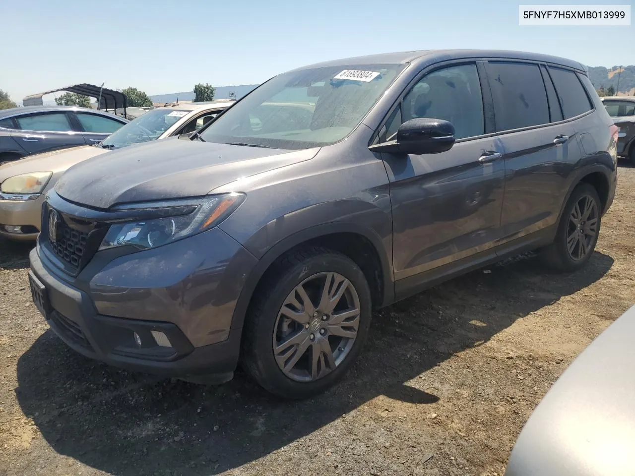 2021 Honda Passport Exl VIN: 5FNYF7H5XMB013999 Lot: 61893804