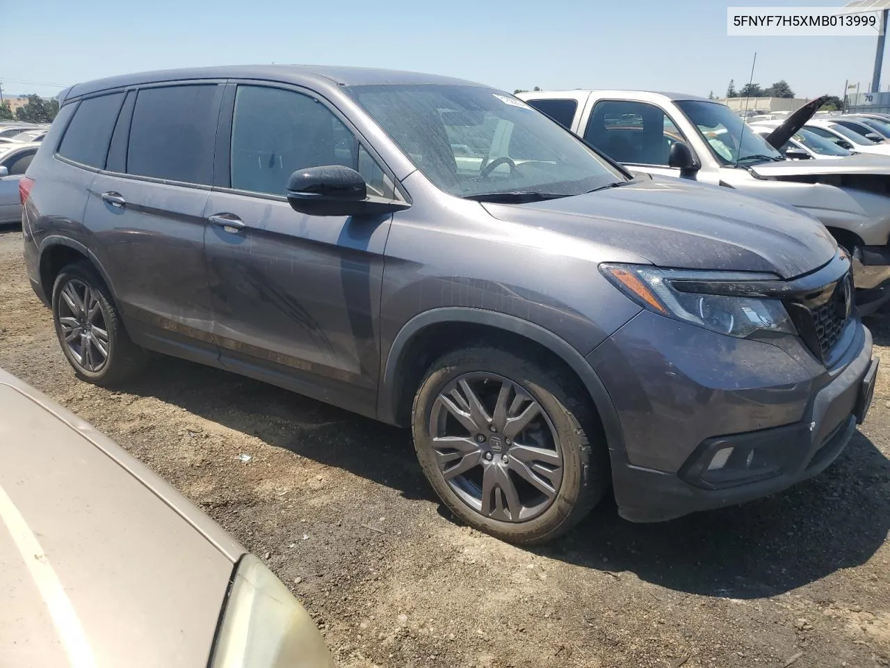 2021 Honda Passport Exl VIN: 5FNYF7H5XMB013999 Lot: 61893804