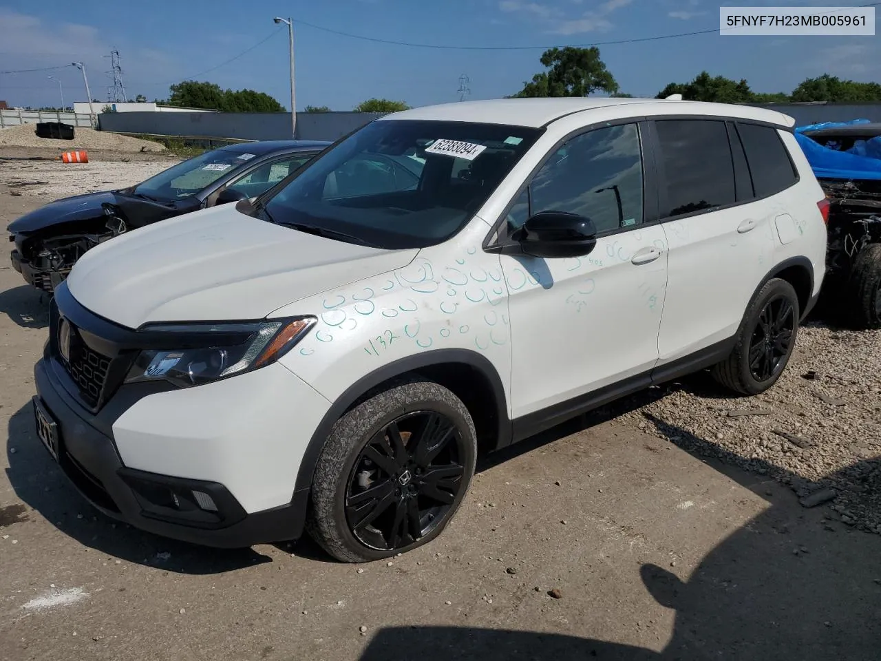 2021 Honda Passport Sport VIN: 5FNYF7H23MB005961 Lot: 62388094