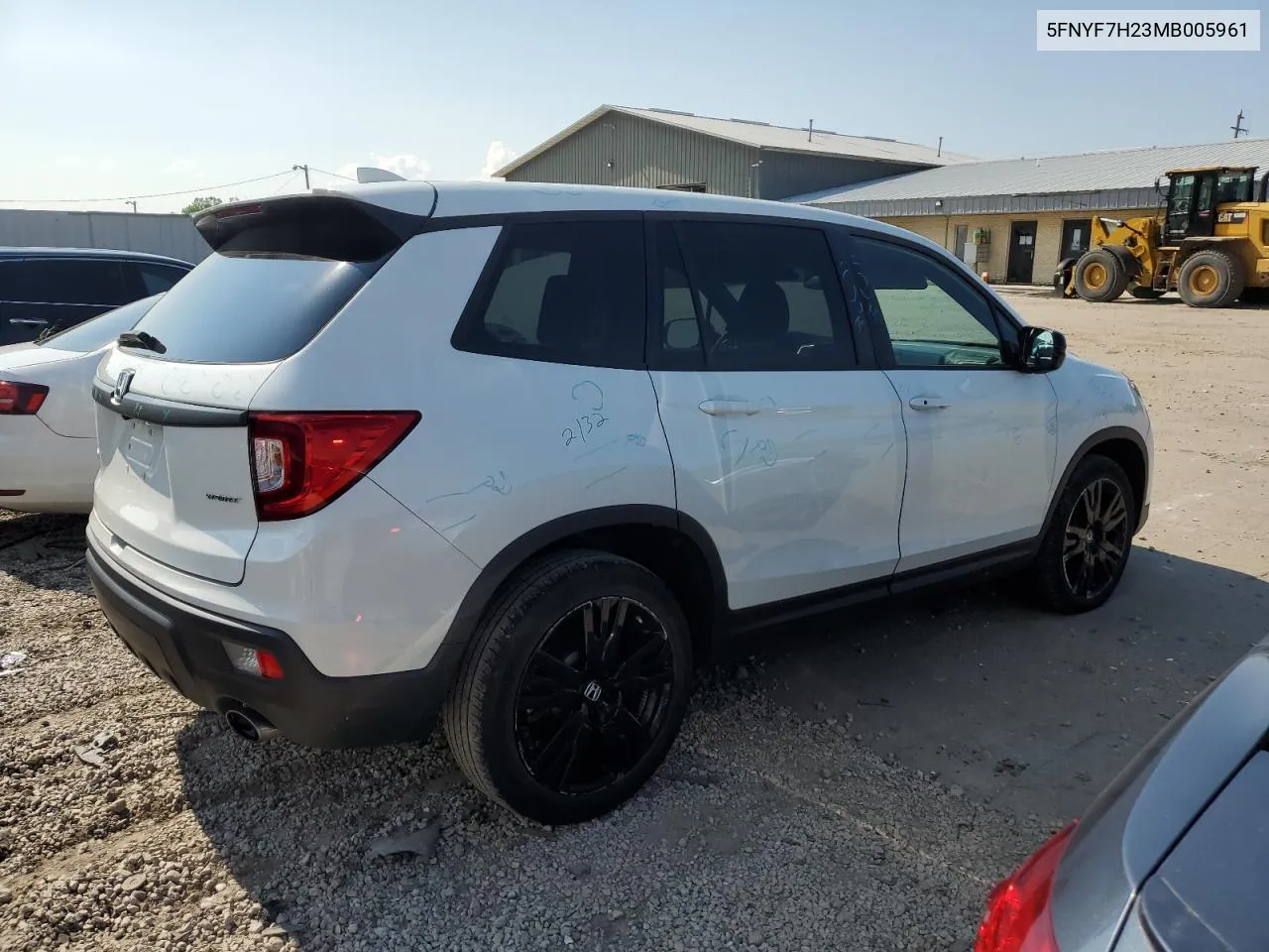 2021 Honda Passport Sport VIN: 5FNYF7H23MB005961 Lot: 62388094