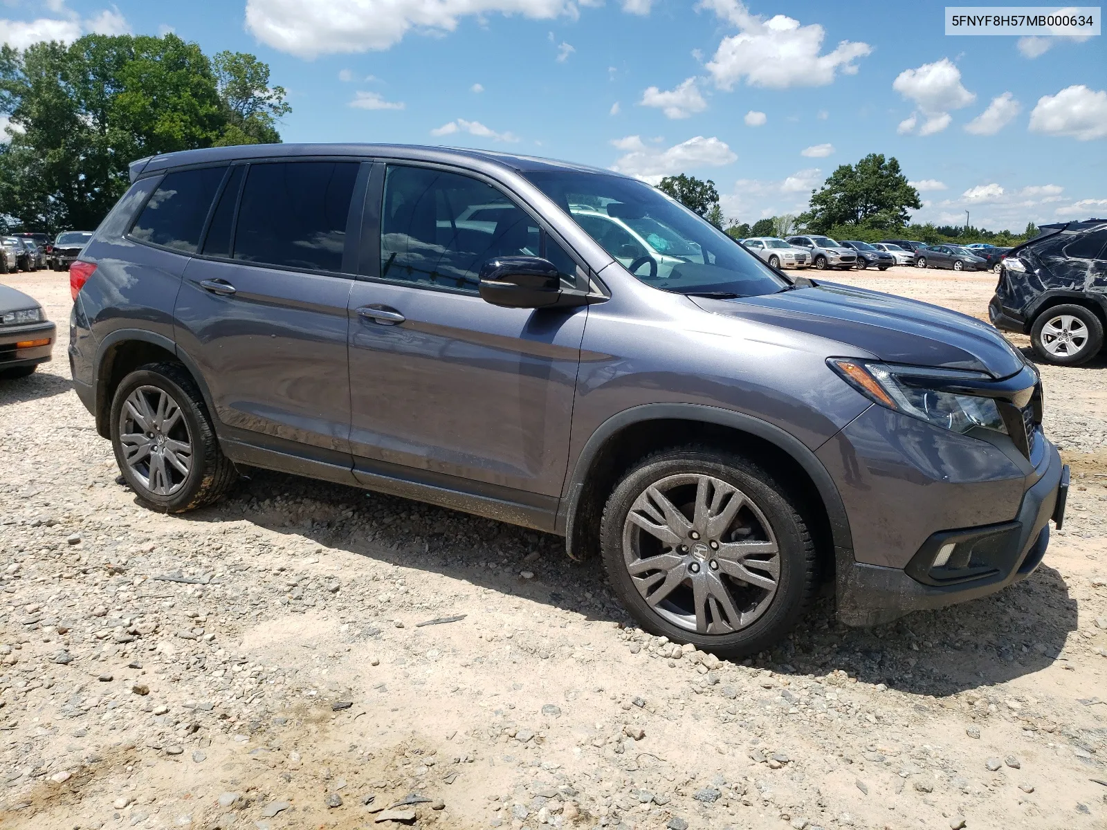 2021 Honda Passport Exl VIN: 5FNYF8H57MB000634 Lot: 62698894