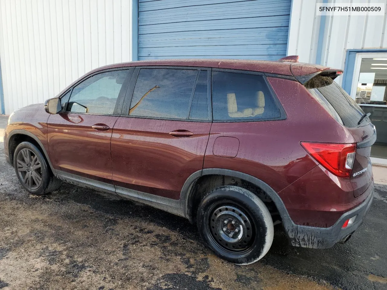 2021 Honda Passport Exl VIN: 5FNYF7H51MB000509 Lot: 68661124