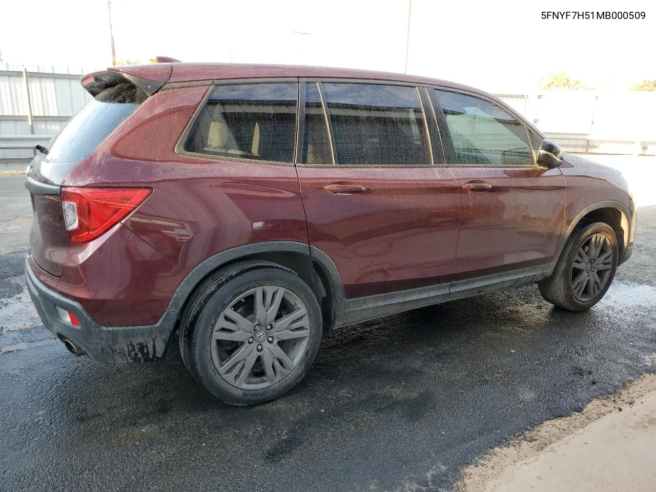 2021 Honda Passport Exl VIN: 5FNYF7H51MB000509 Lot: 68661124