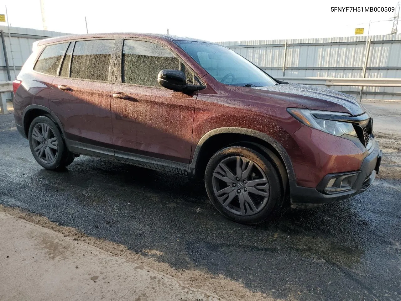 2021 Honda Passport Exl VIN: 5FNYF7H51MB000509 Lot: 68661124