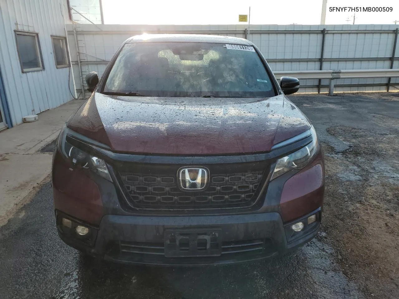 2021 Honda Passport Exl VIN: 5FNYF7H51MB000509 Lot: 68661124