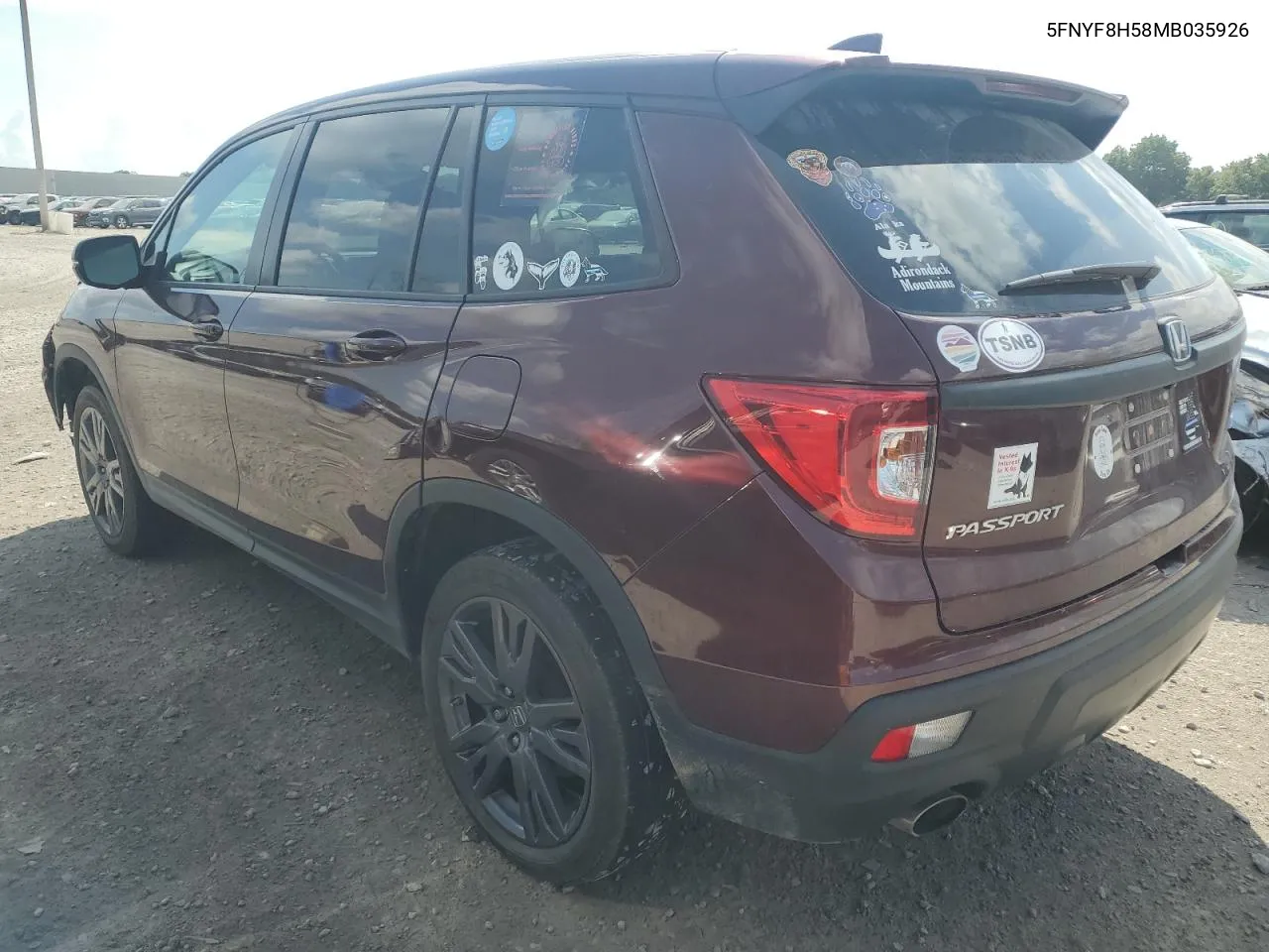 2021 Honda Passport Exl VIN: 5FNYF8H58MB035926 Lot: 69636934