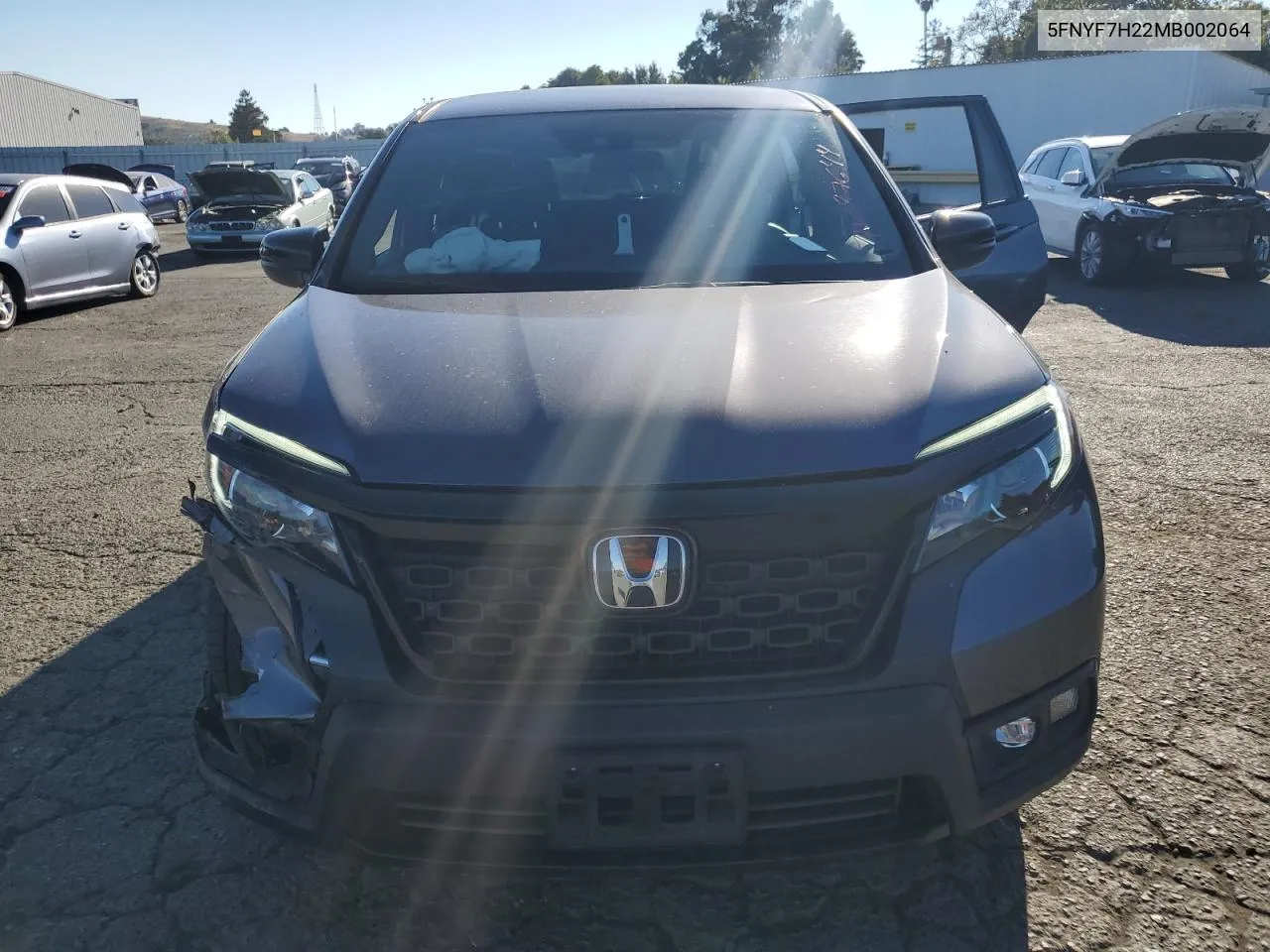 2021 Honda Passport Sport VIN: 5FNYF7H22MB002064 Lot: 71087644