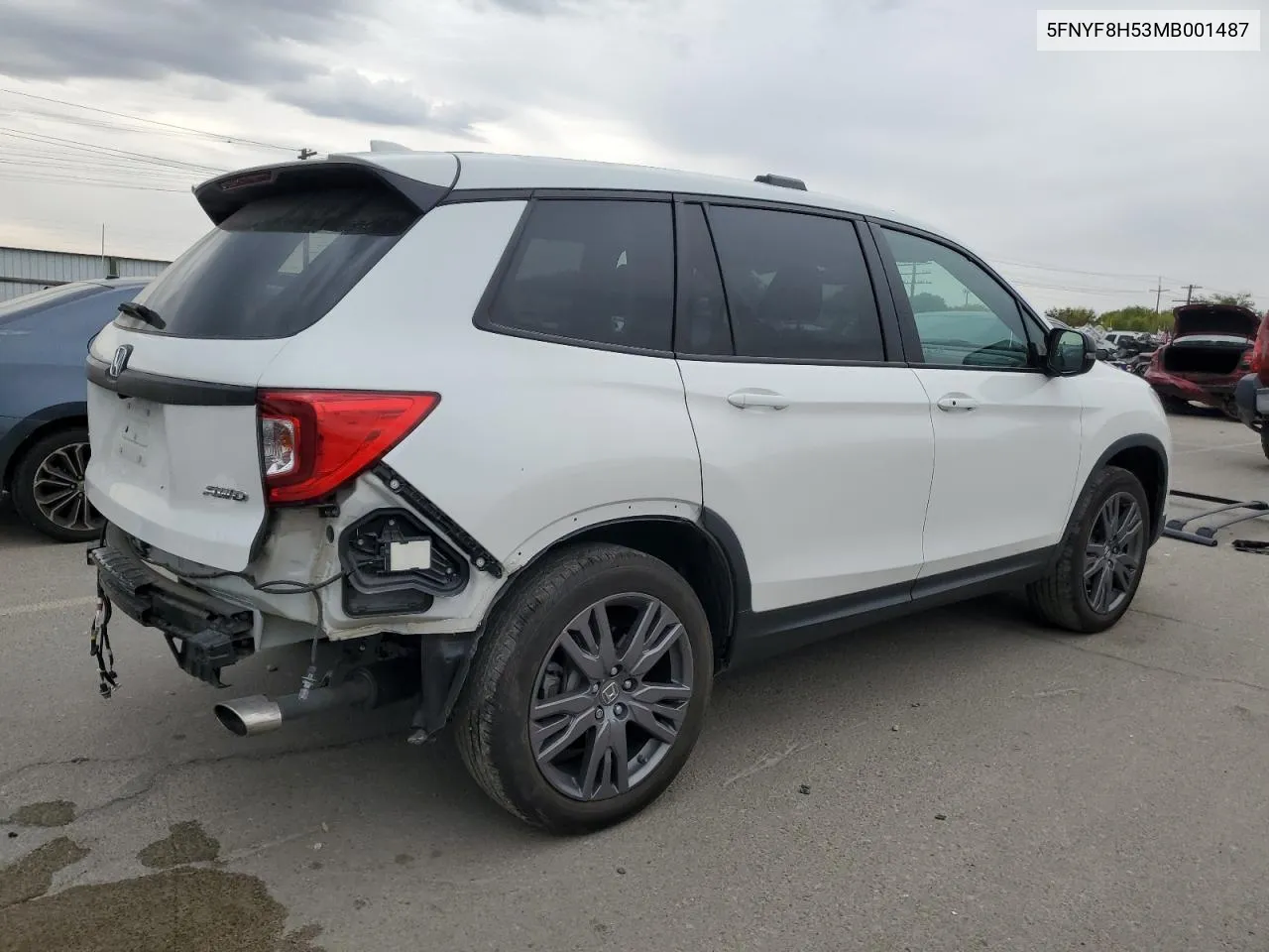 2021 Honda Passport Exl VIN: 5FNYF8H53MB001487 Lot: 71364714