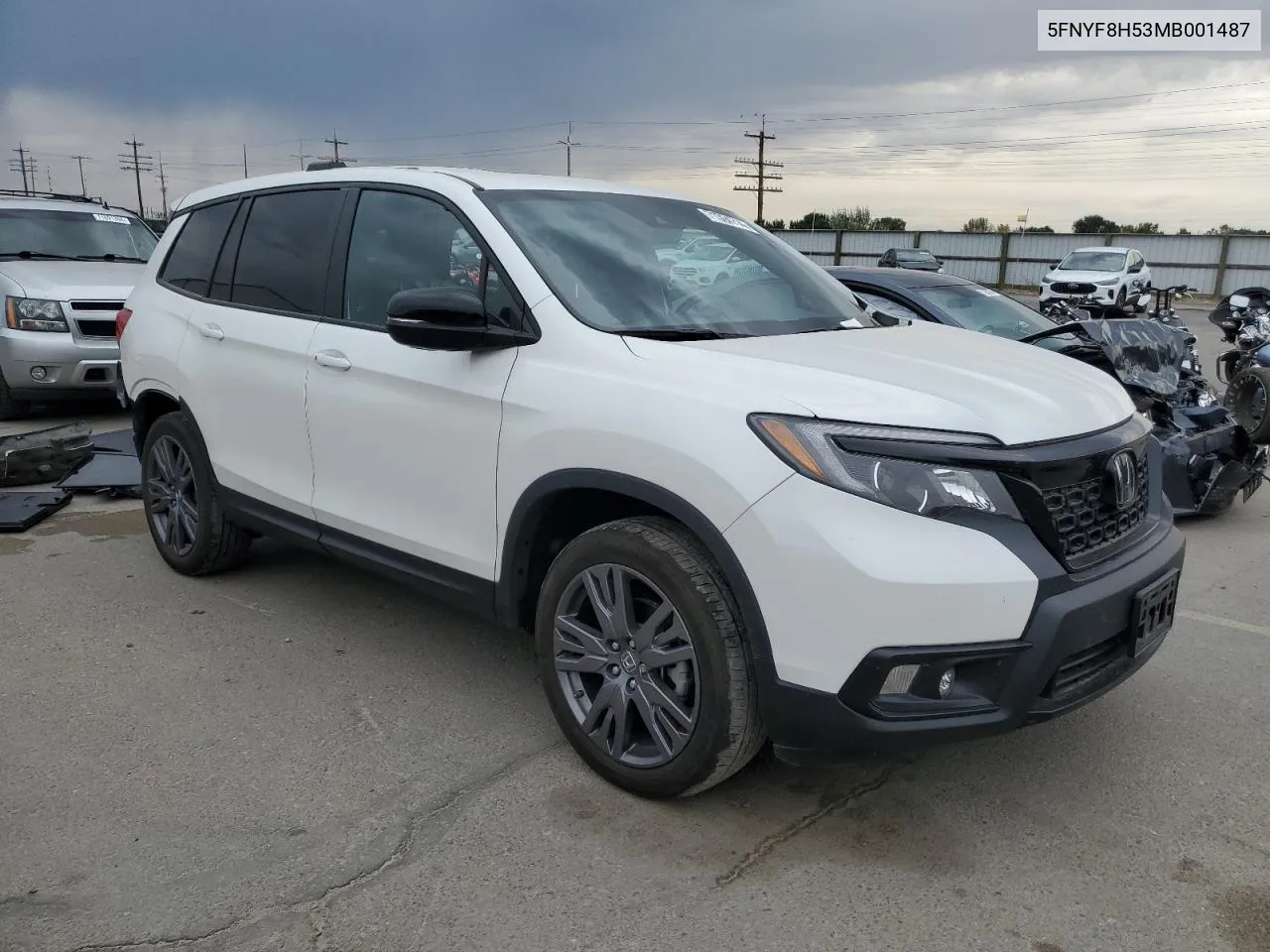 2021 Honda Passport Exl VIN: 5FNYF8H53MB001487 Lot: 71364714