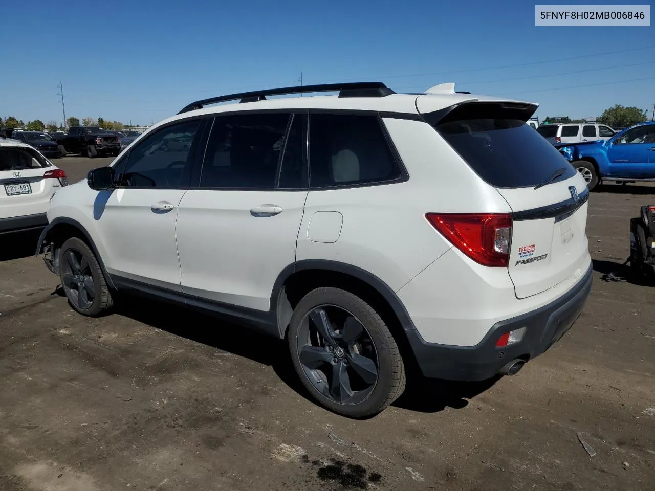 2021 Honda Passport Elite VIN: 5FNYF8H02MB006846 Lot: 71892764