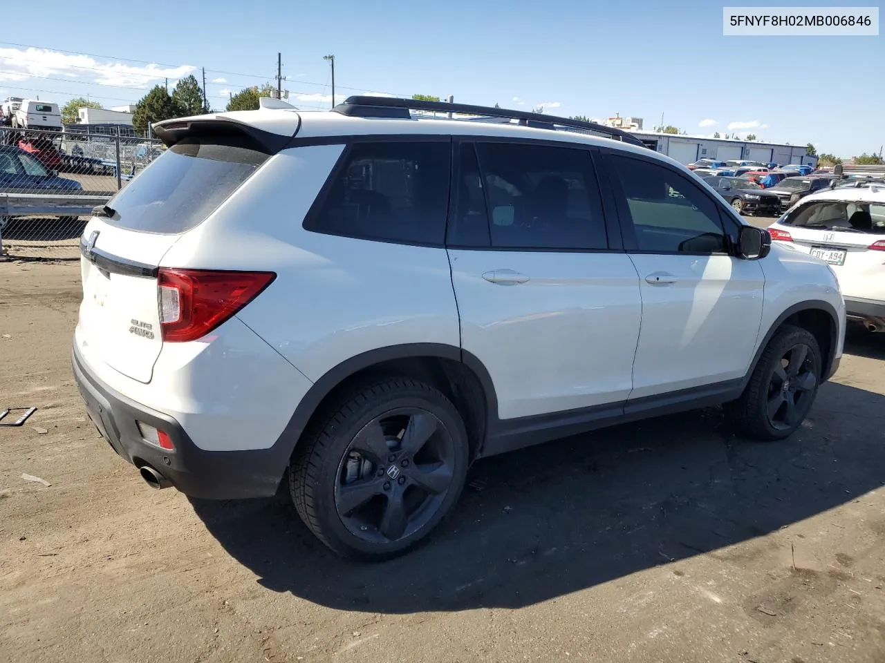 2021 Honda Passport Elite VIN: 5FNYF8H02MB006846 Lot: 71892764