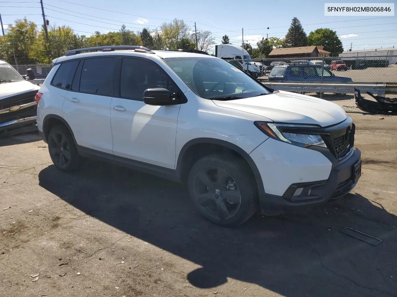 2021 Honda Passport Elite VIN: 5FNYF8H02MB006846 Lot: 71892764