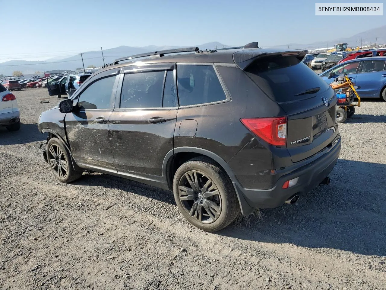 2021 Honda Passport Sport VIN: 5FNYF8H29MB008434 Lot: 72307084