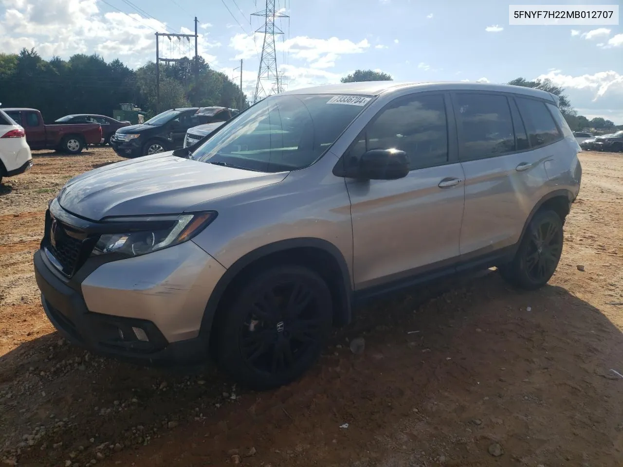 2021 Honda Passport Sport VIN: 5FNYF7H22MB012707 Lot: 73336704