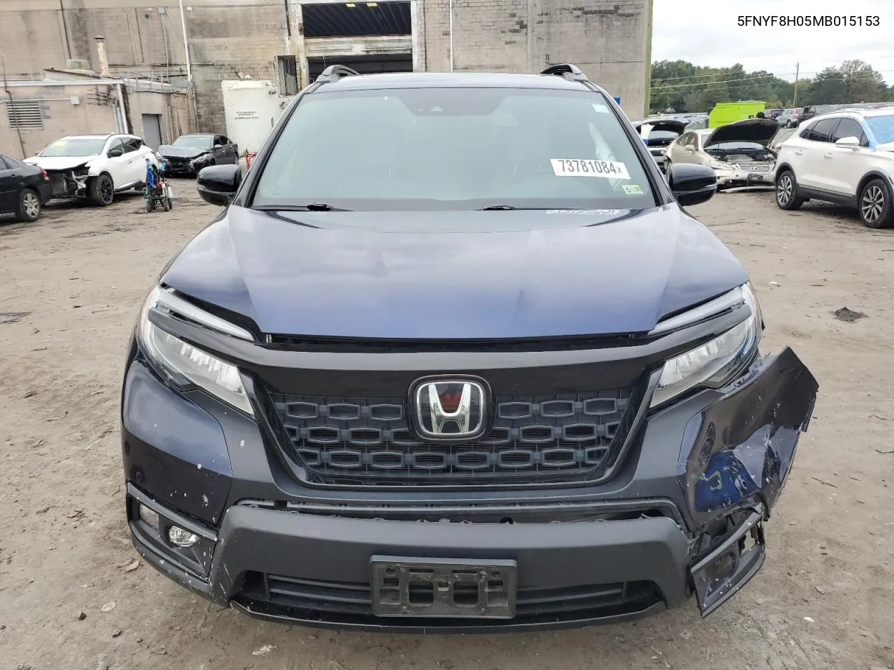 2021 Honda Passport Elite VIN: 5FNYF8H05MB015153 Lot: 73781084