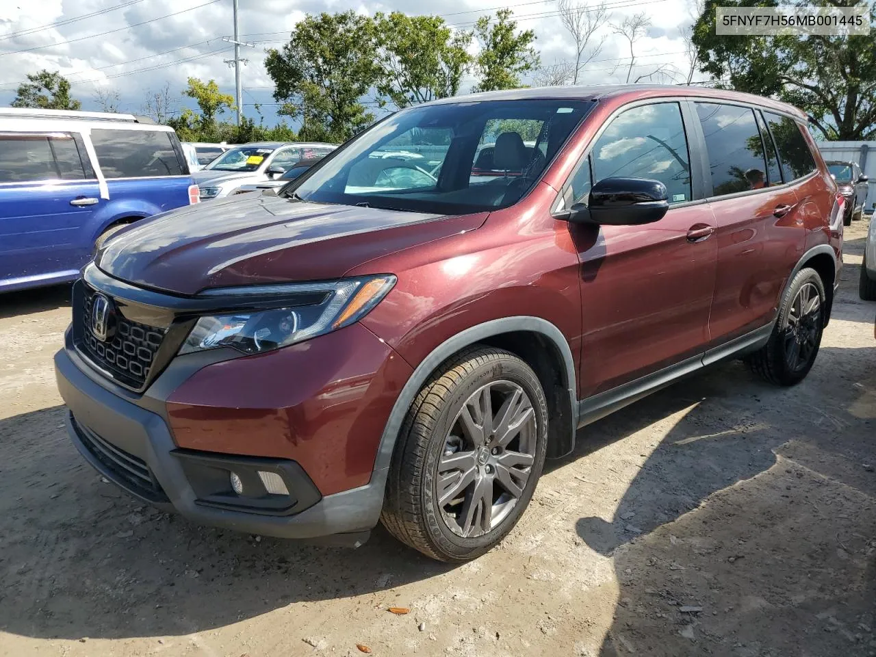 2021 Honda Passport Exl VIN: 5FNYF7H56MB001445 Lot: 74082814