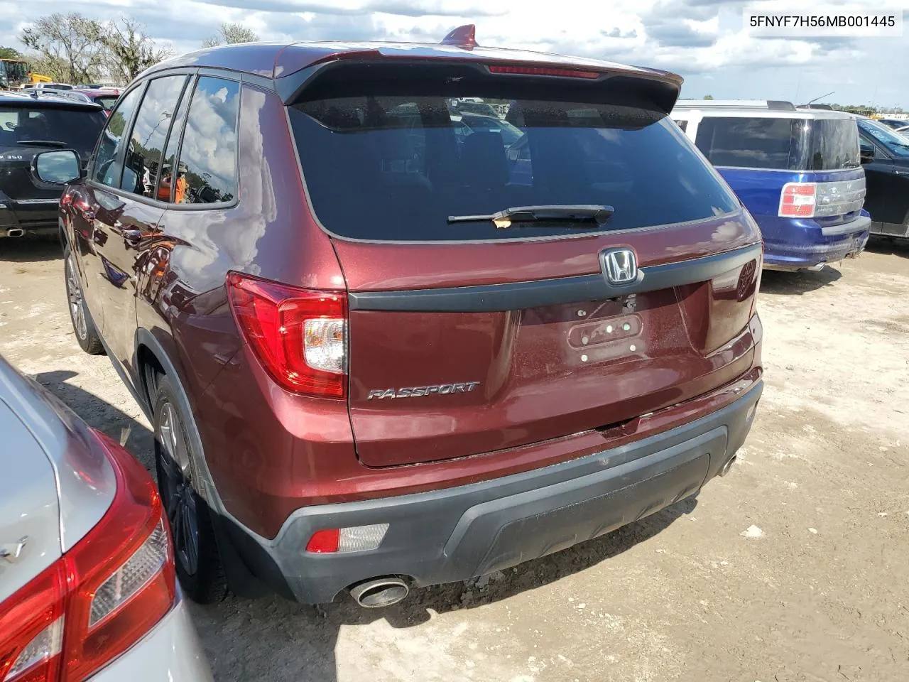 2021 Honda Passport Exl VIN: 5FNYF7H56MB001445 Lot: 74082814