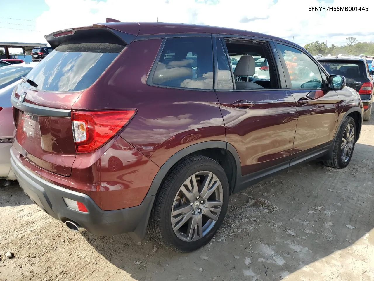 2021 Honda Passport Exl VIN: 5FNYF7H56MB001445 Lot: 74082814