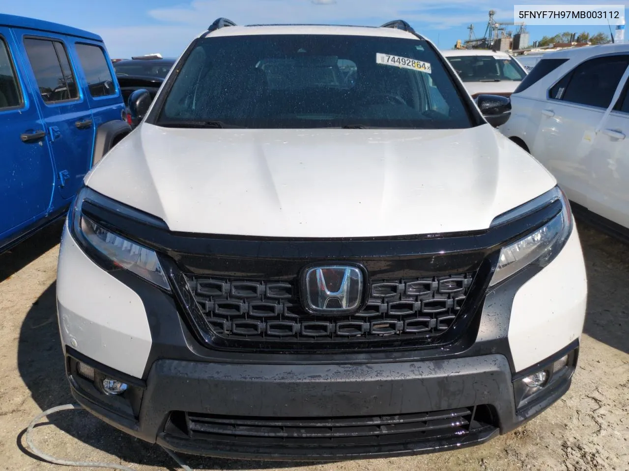 2021 Honda Passport Touring VIN: 5FNYF7H97MB003112 Lot: 74492864