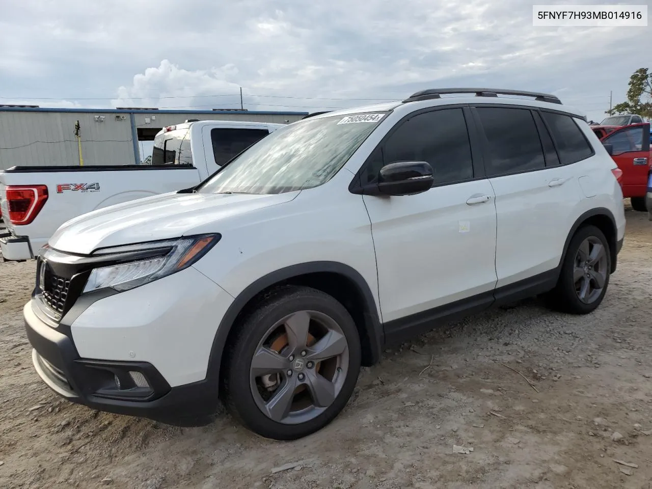 2021 Honda Passport Touring VIN: 5FNYF7H93MB014916 Lot: 75050454