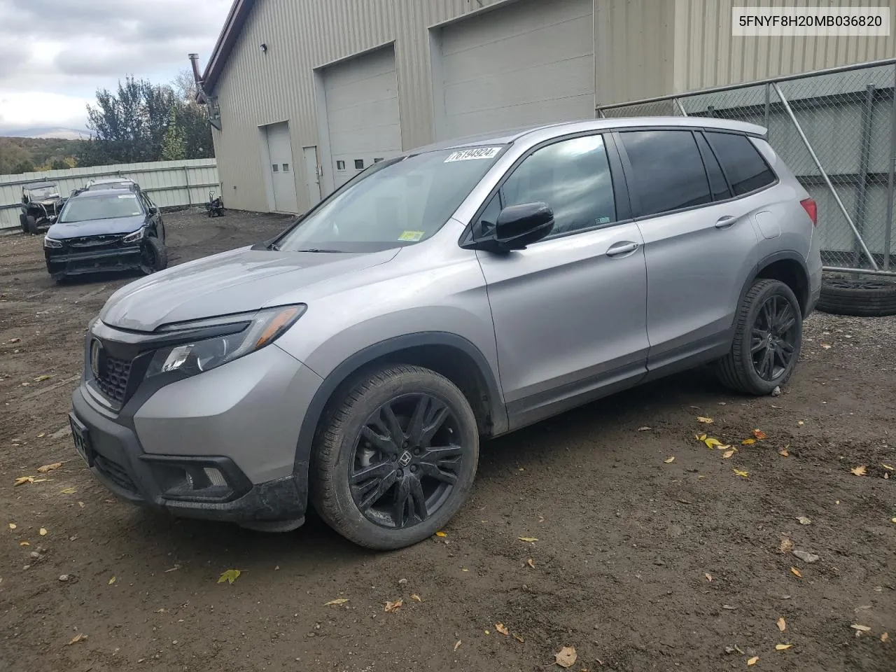 2021 Honda Passport Sport VIN: 5FNYF8H20MB036820 Lot: 76194924