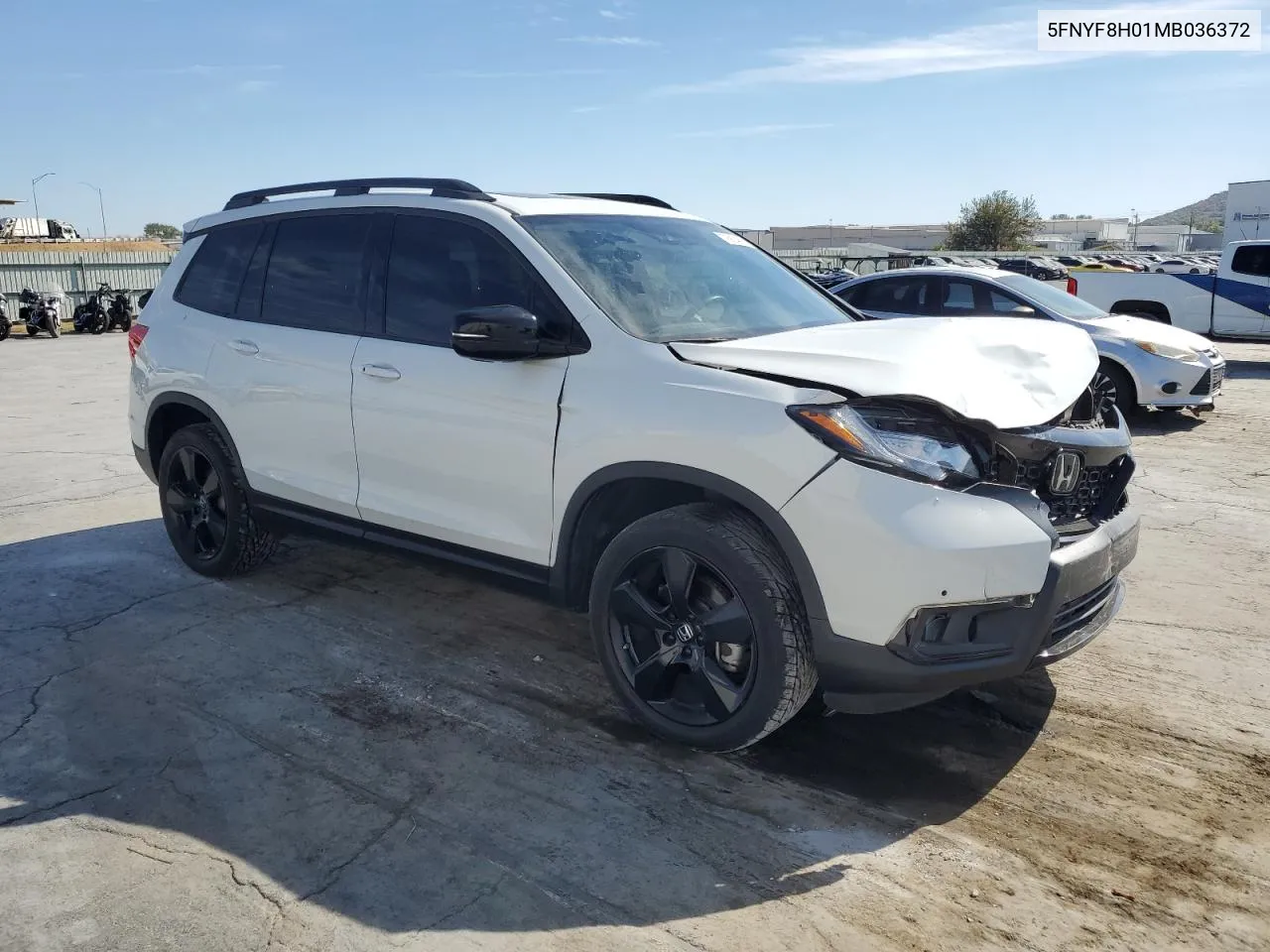 2021 Honda Passport Elite VIN: 5FNYF8H01MB036372 Lot: 76834814