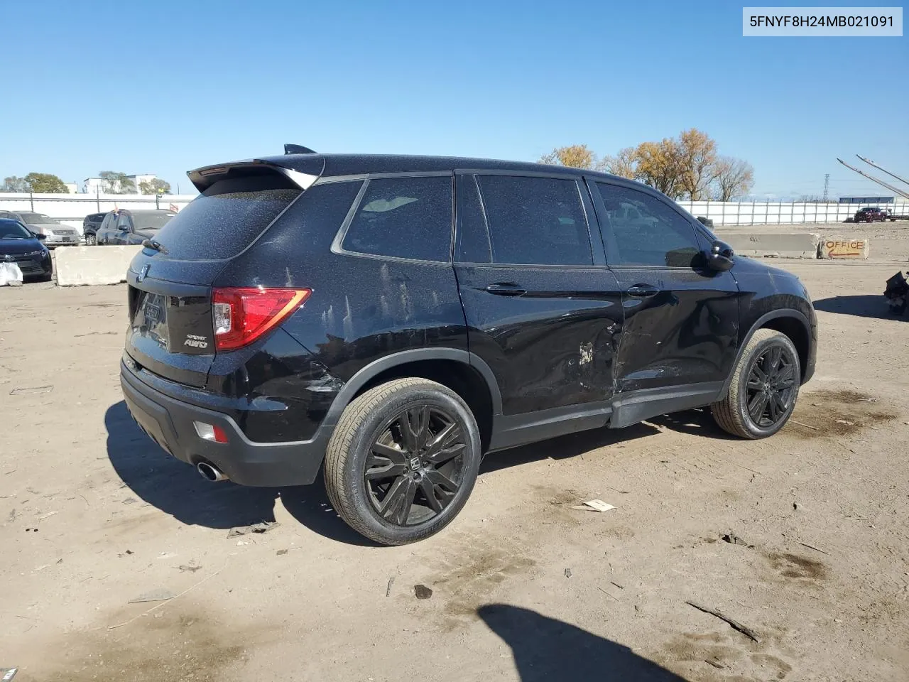 2021 Honda Passport Sport VIN: 5FNYF8H24MB021091 Lot: 76912994