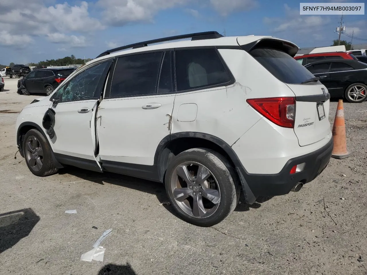 2021 Honda Passport Touring VIN: 5FNYF7H94MB003097 Lot: 77351474