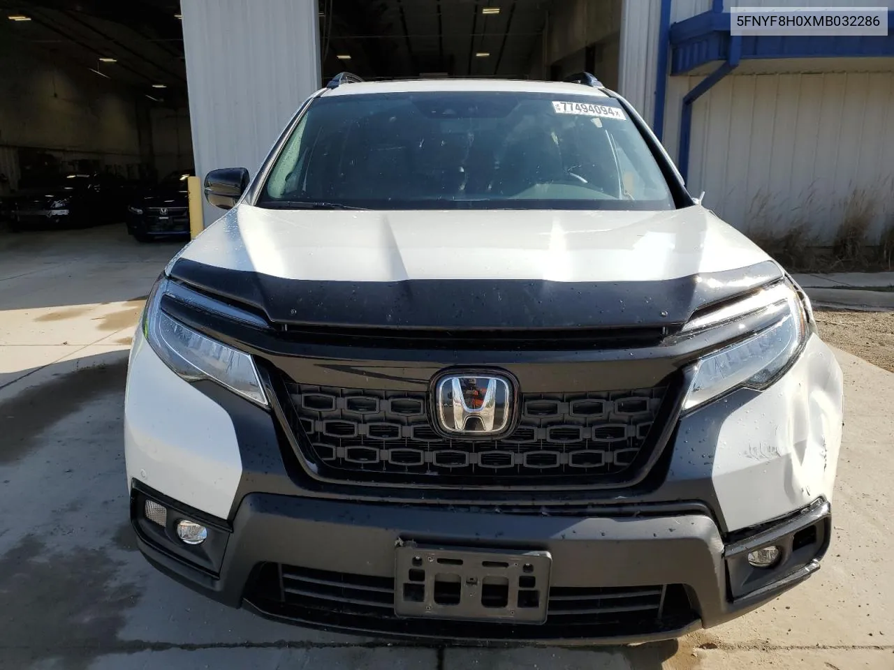 2021 Honda Passport Elite VIN: 5FNYF8H0XMB032286 Lot: 77494094