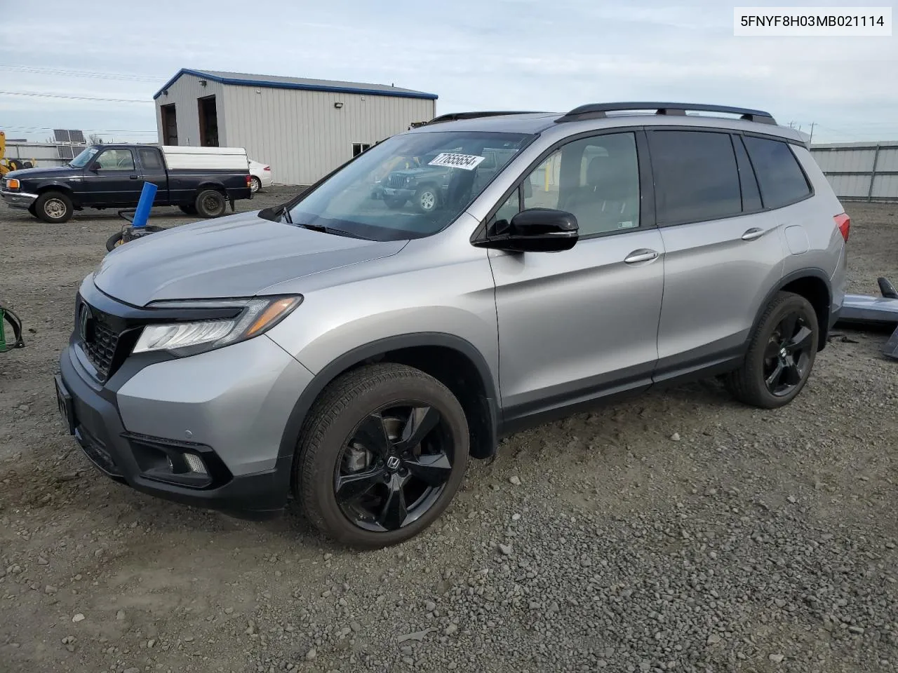 2021 Honda Passport Elite VIN: 5FNYF8H03MB021114 Lot: 77655654