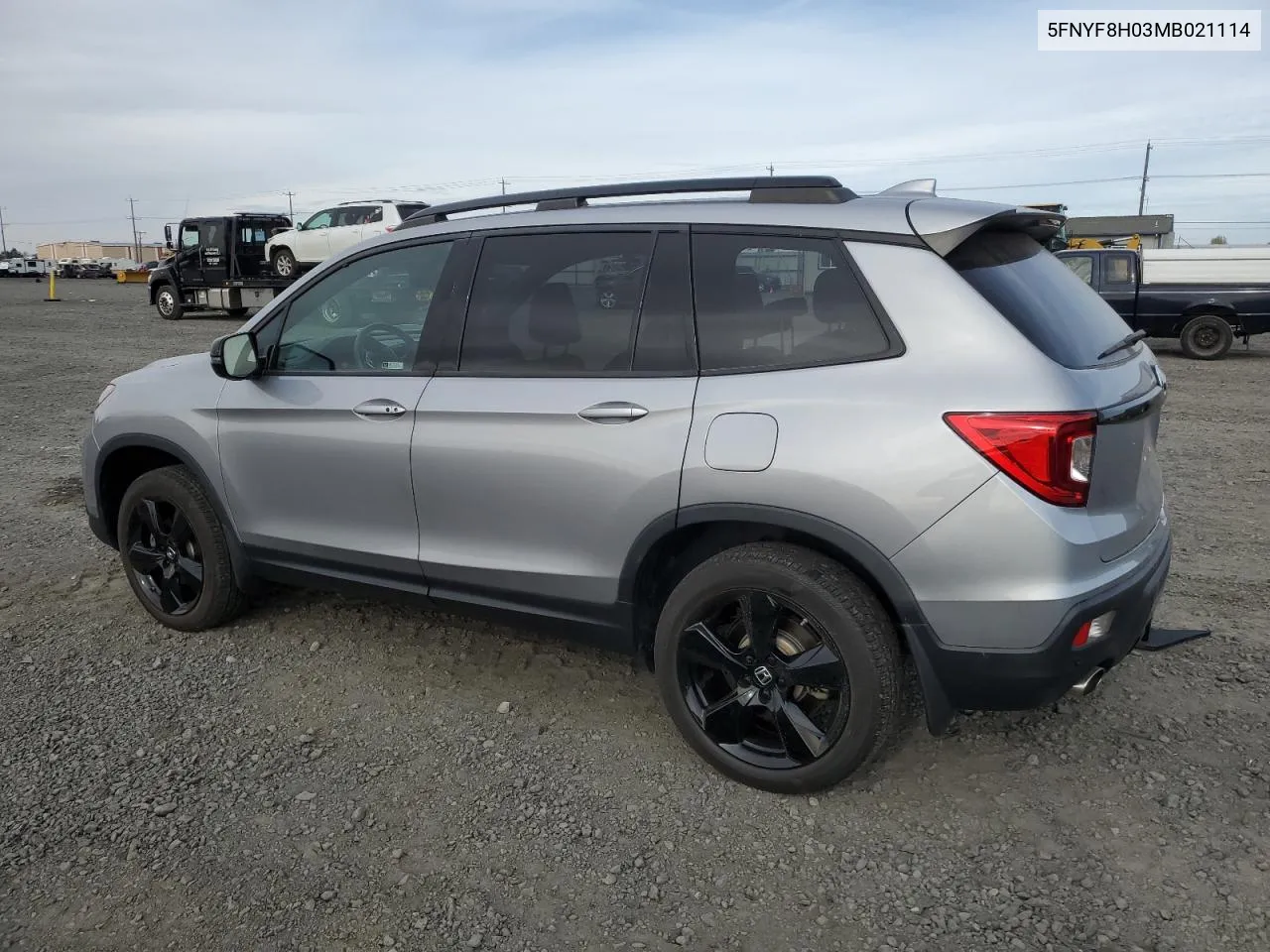 2021 Honda Passport Elite VIN: 5FNYF8H03MB021114 Lot: 77655654