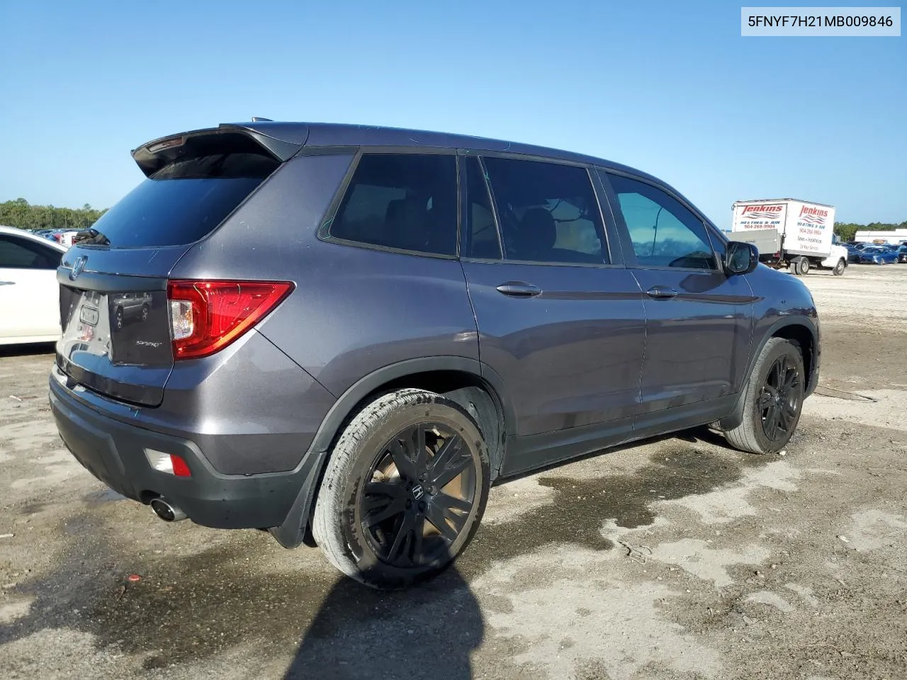 2021 Honda Passport Sport VIN: 5FNYF7H21MB009846 Lot: 78311654