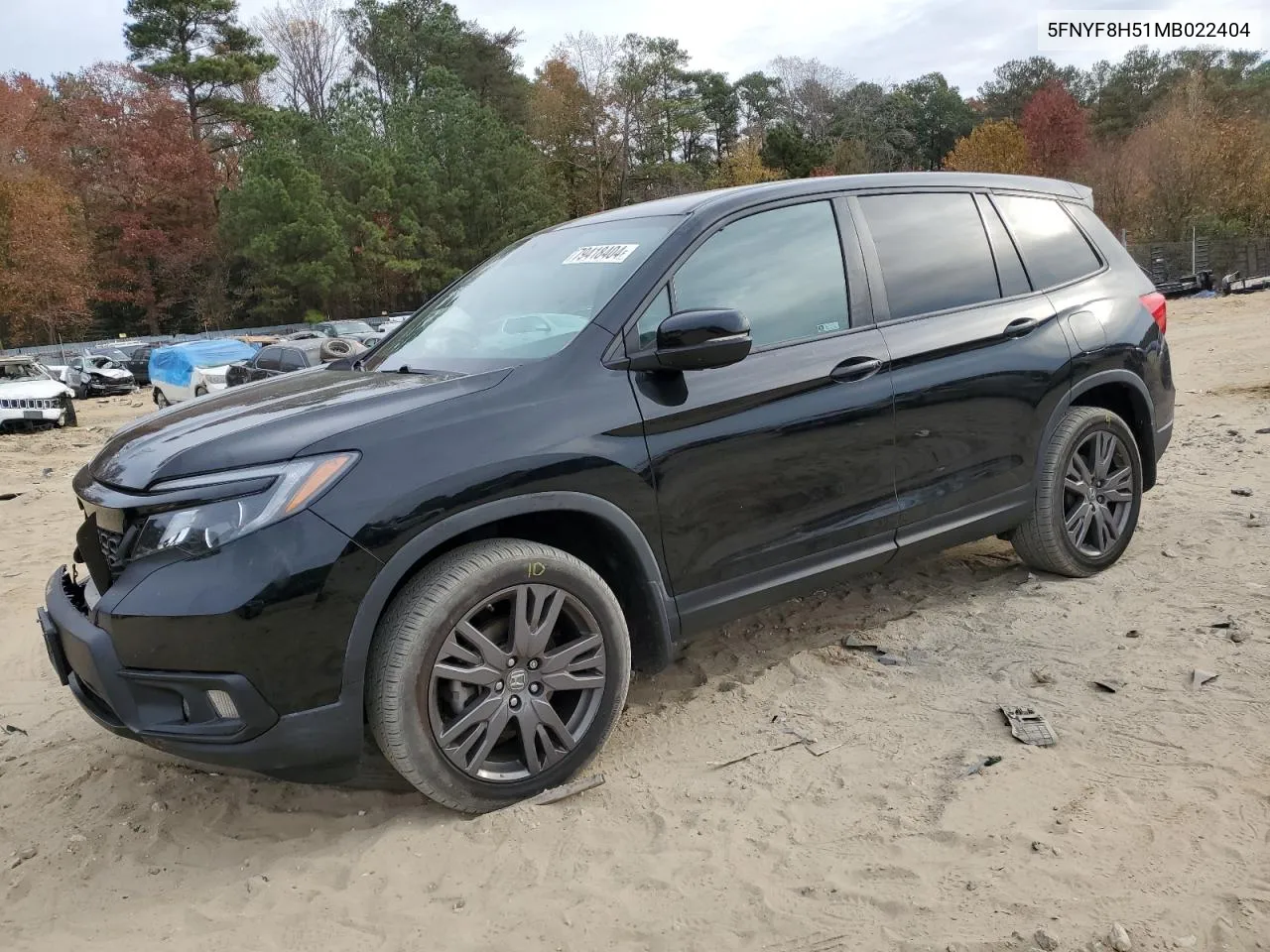 2021 Honda Passport Exl VIN: 5FNYF8H51MB022404 Lot: 79418404