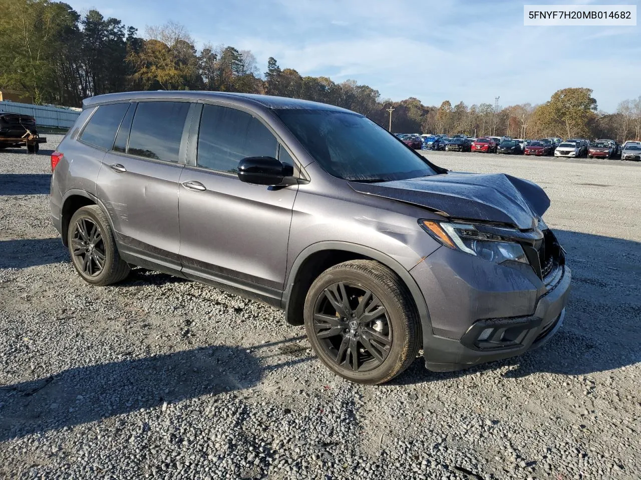 2021 Honda Passport Sport VIN: 5FNYF7H20MB014682 Lot: 81172074