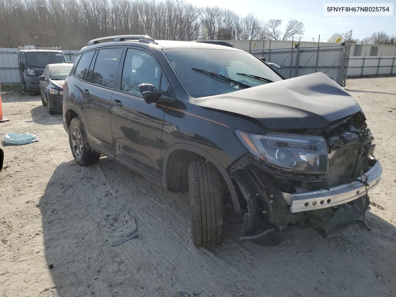 5FNYF8H67NB025754 2022 Honda Passport Trail Sport