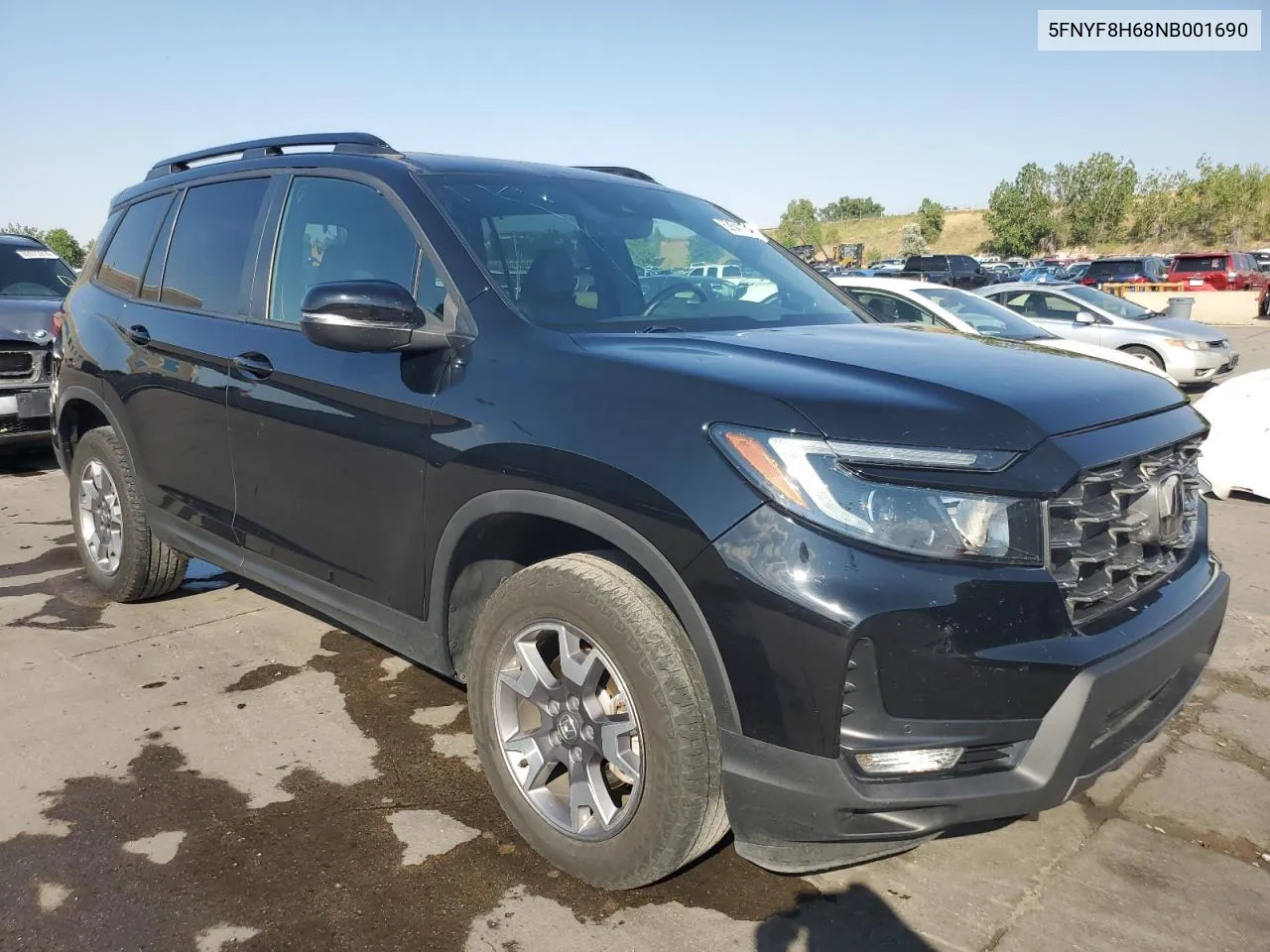 2022 Honda Passport Trail Sport VIN: 5FNYF8H68NB001690 Lot: 62641174