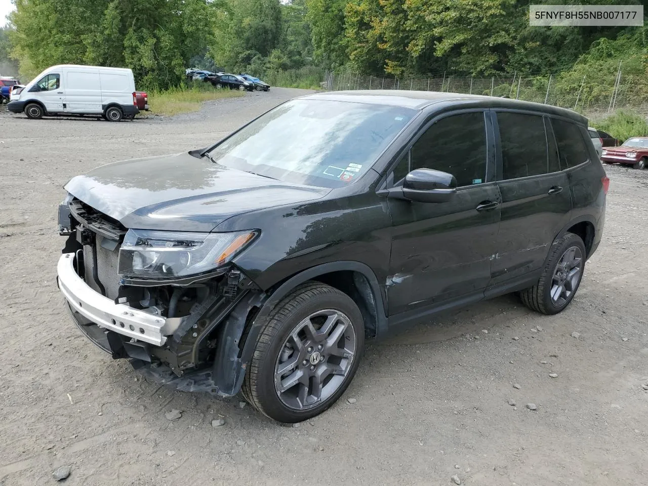 2022 Honda Passport Exl VIN: 5FNYF8H55NB007177 Lot: 68933054