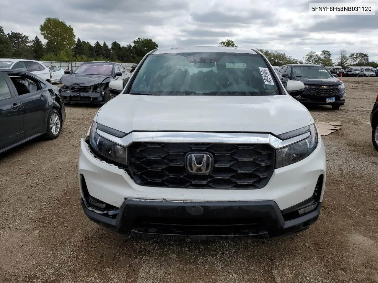 2022 Honda Passport Exl VIN: 5FNYF8H58NB031120 Lot: 69245464