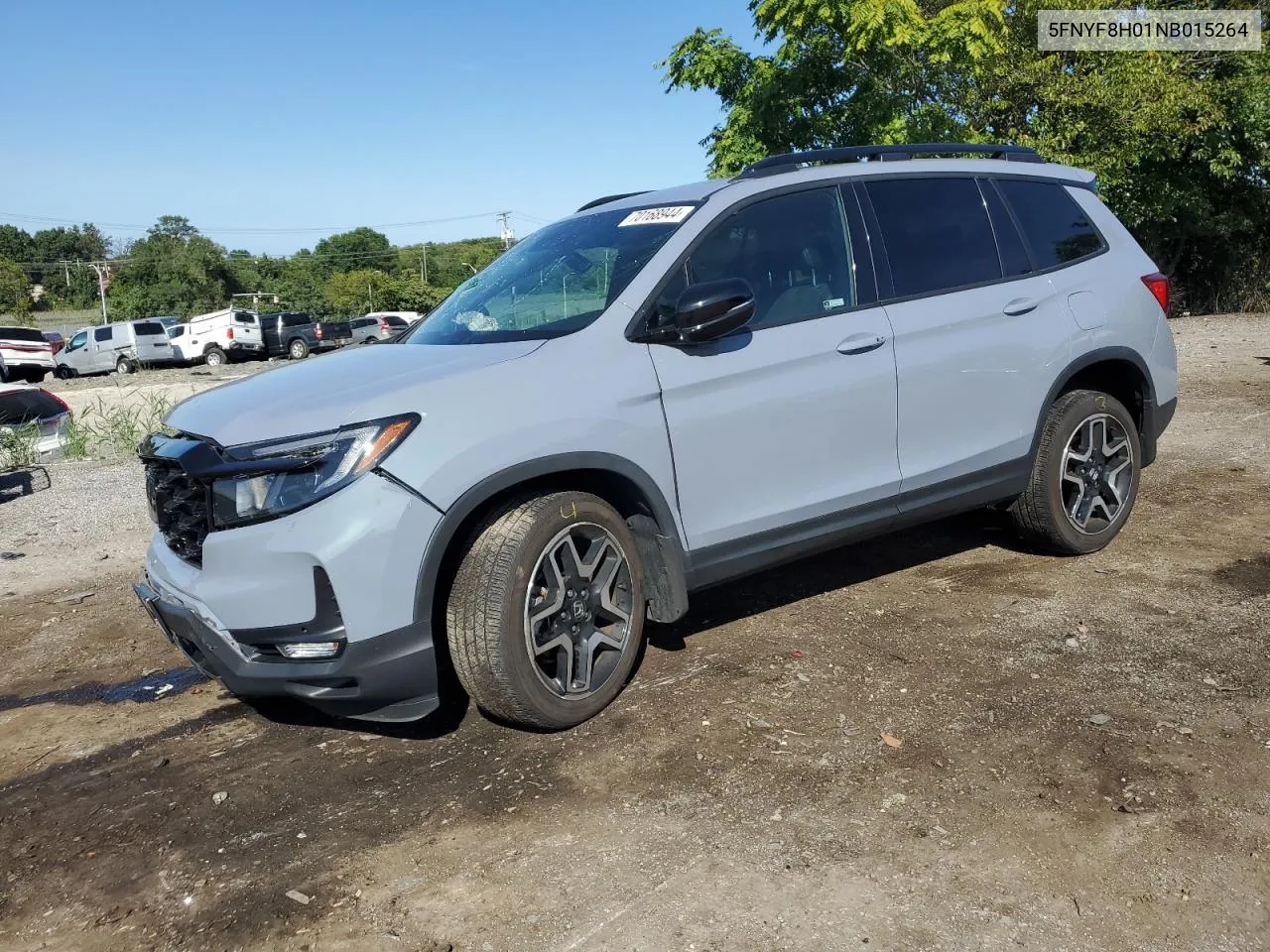 2022 Honda Passport Elite VIN: 5FNYF8H01NB015264 Lot: 70168944